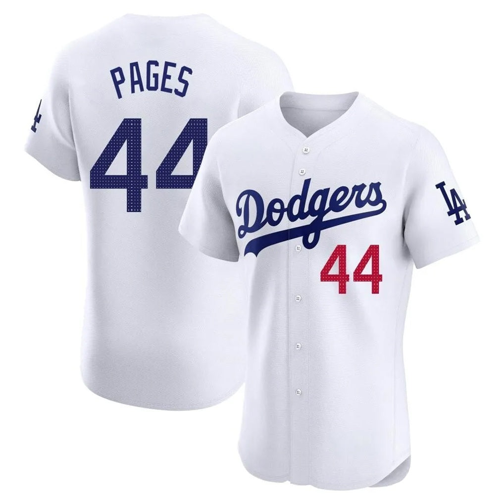 Los Angeles Dodgers #44 Andy Pages Player White REYNOLDS Limited Elite Home Stitched Jerseys