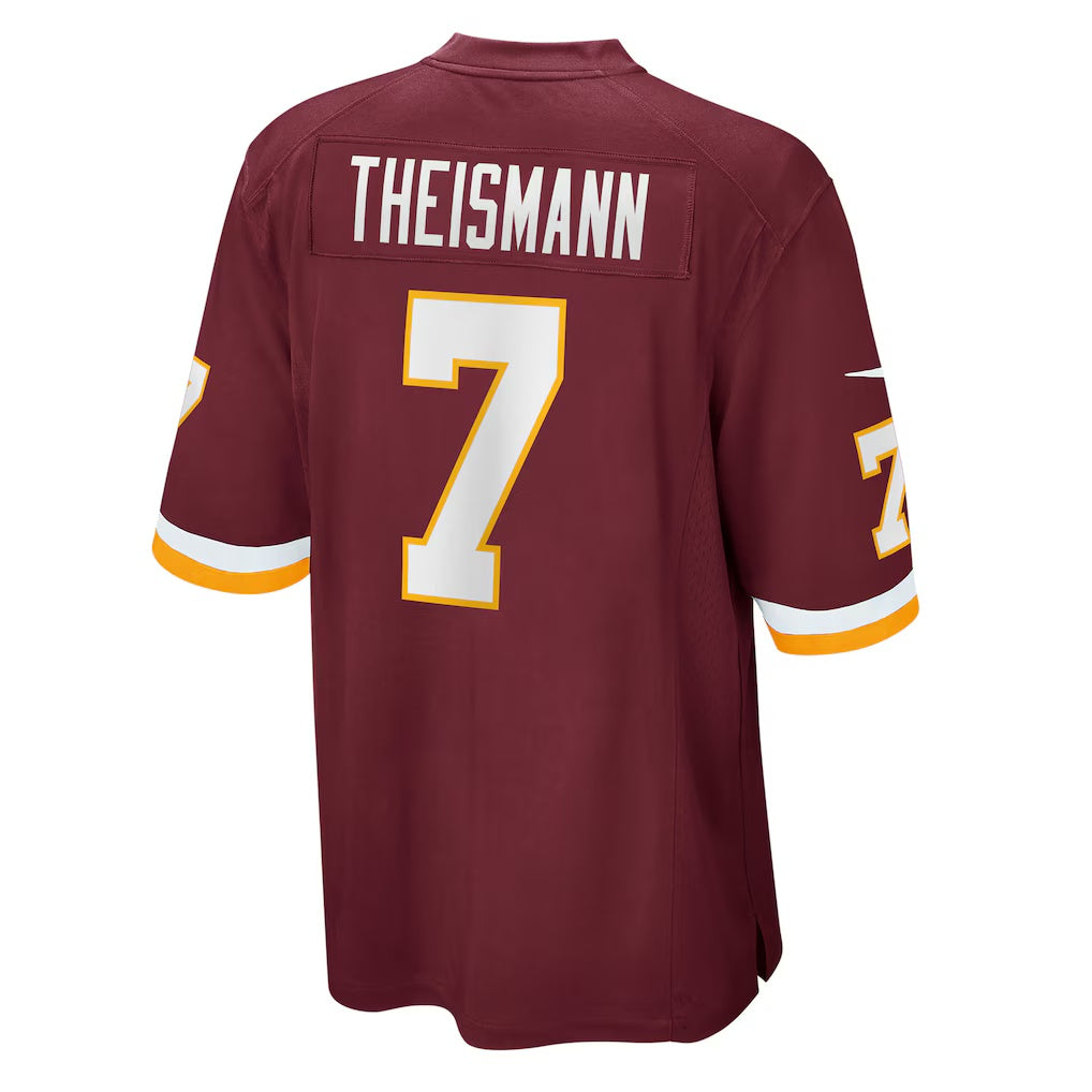 W.Football Team #7 Joe Theismann Burgundy REYNOLDS Retired Player Jersey