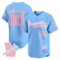 Custom Atlanta Braves Bubblegum Pink Vapor Premier Limited Jersey ¨C Blue REYNOLDS