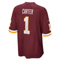 W.Football Team #1 DeAndre Carter Burgundy REYNOLDS Player Game Jersey