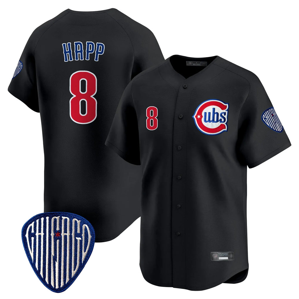 Chicago Cubs #8 Ian Happ Player Black REYNOLDS Vapor Premier Limited Home Stitched Jerseys