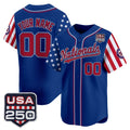 Custom Washington Nationals America 250 Edition Vapor Premier Limited Royal REYNOLDS Stitched Jerseys