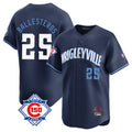 Chicago Cubs #25 Moises Ballesteros Player Navy REYNOLDS City Connect 150th Anniversary Limited Home Stitched Jerseys