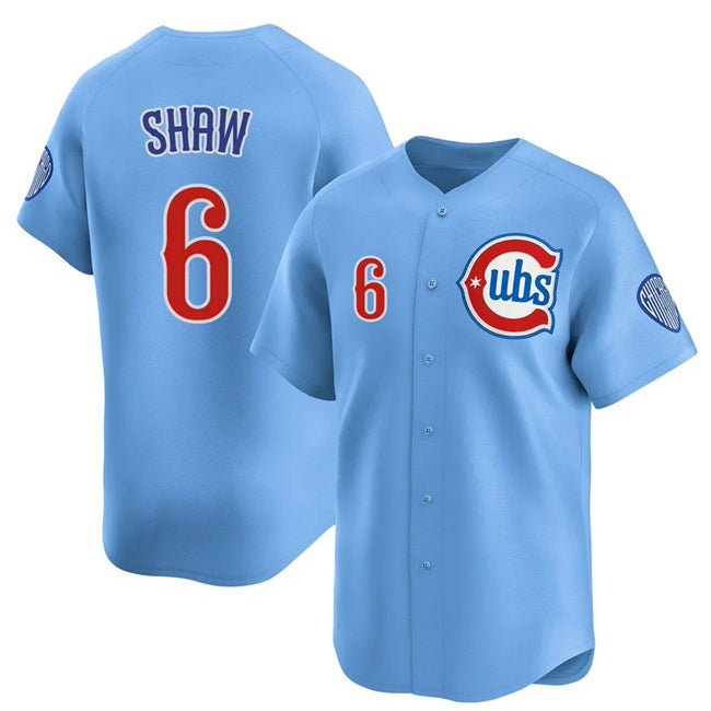 Chicago Cubs #6 Matt Shaw Blue REYNOLDS 2024-25 2nd Alternate Limited Stitched Jersey