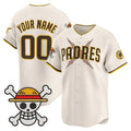 Custom San Diego Padres x One Piece Cream REYNOLDS Vapor Premier Limited Jersey - Stitched