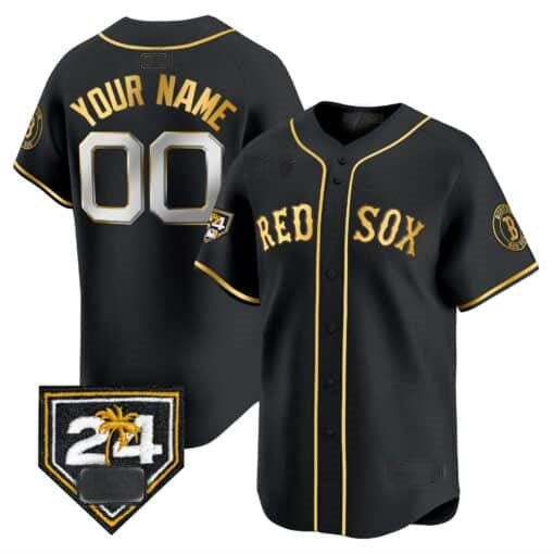 Custom Boston Red Sox 2024 Spring Training Patch Vapor Premier Limited Jersey ¨C All Stitched-Black REYNOLDS