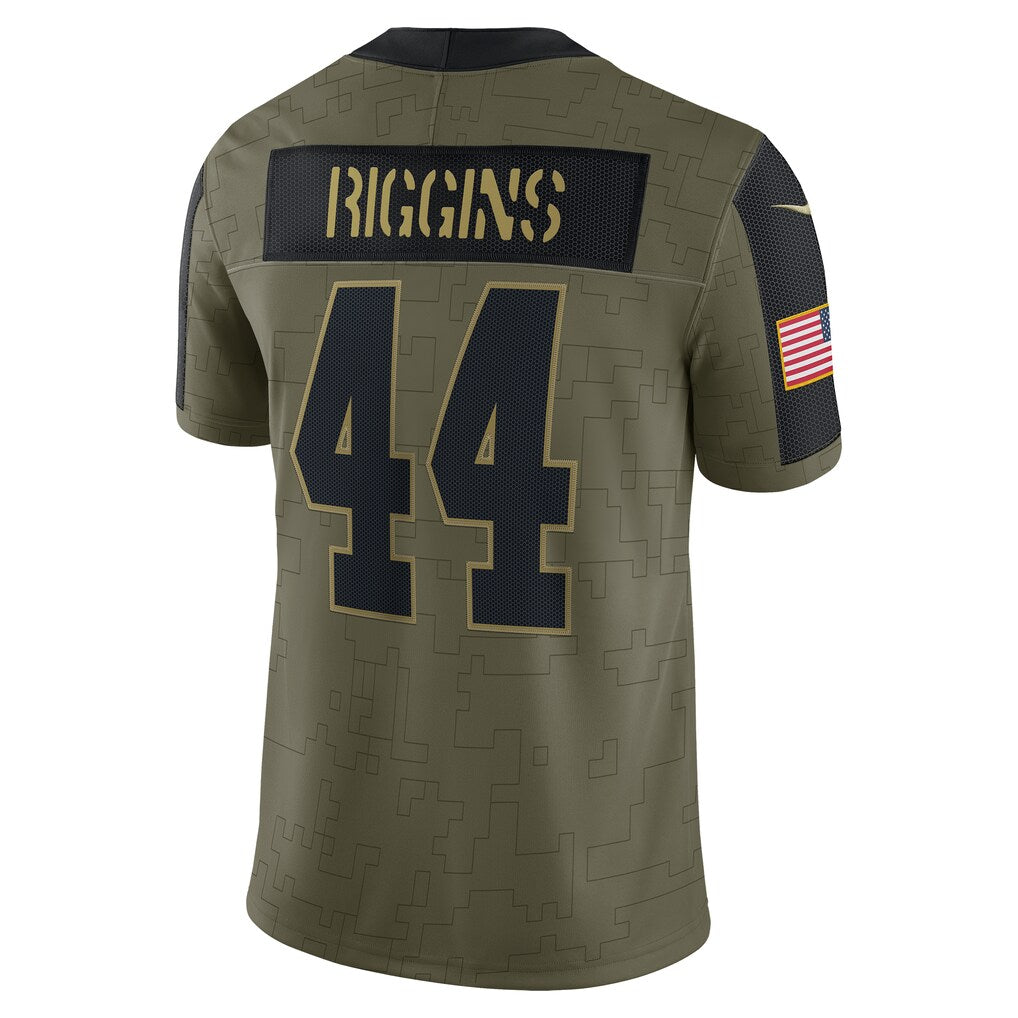 W.Football Team #44 John Riggins Olive REYNOLDS Salute To Service Retired Player Limited Jersey