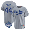 Los Angeles Dodgers #44 Andy Pages Player Gray REYNOLDS World Series Meet Game Limited Home Stitched Jerseys