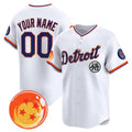 Custom Detroit Tigers x Dragon Ball White REYNOLDS Vapor Premier Limited Jersey - All Stitched