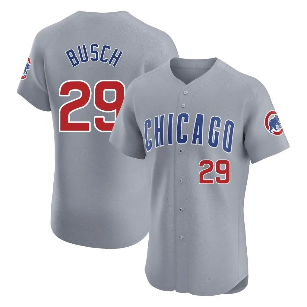 Chicago Cubs #29 Michael Busch Player Gray REYNOLDS Road Limited Elite Home Stitched Jerseys