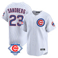 Chicago Cubs #23 Ryne Sandberg Player White REYNOLDS 150th Anniversary Limited Home Game Stitched Jerseys