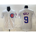 Chicago Cubs #9 Javier B¨¢ez White REYNOLDS Home Limited Stitched Jersey