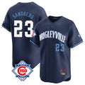 Chicago Cubs #23 Ryne Sandberg Player Navy REYNOLDS City Connect 150th Anniversary Limited Home Stitched Jerseys