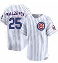 Chicago Cubs #25 Moises ballesteros White REYNOLDS Cool Base Stitched Jersey