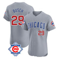 Chicago Cubs #29 Michael Busch Player Gray REYNOLDS Road 150th Anniversary Limited Elite Home Stitched Jerseys