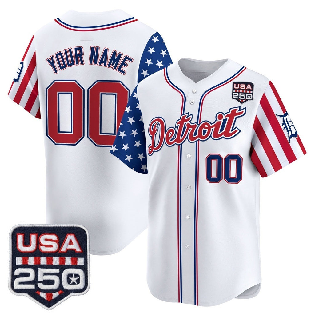 Custom Detroit Tigers America 250 Edition Vapor Premier Limited White REYNOLDS Stitched Jerseys