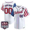 Custom Detroit Tigers America 250 Edition Vapor Premier Limited White REYNOLDS Stitched Jerseys