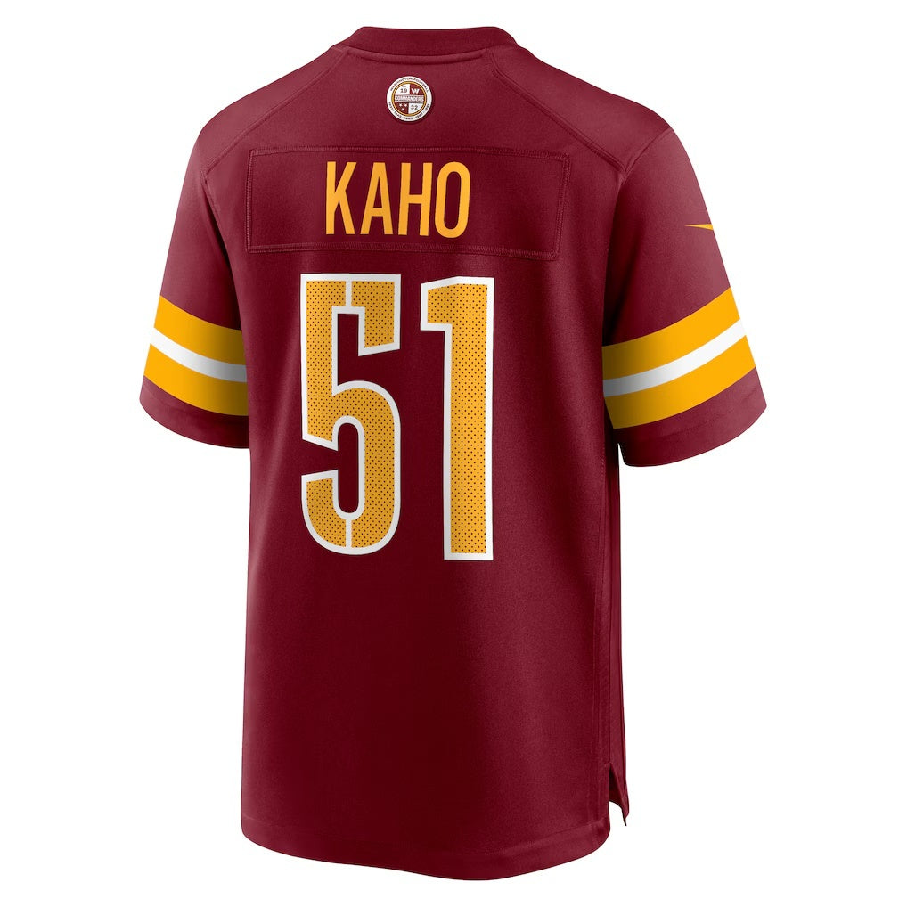 W.Commanders #51 Ale Kaho Burgundy REYNOLDS Team Game Jersey