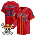 Custom Houston Astros x One Piece Red REYNOLDS Vapor Premier Limited Jersey - Stitched