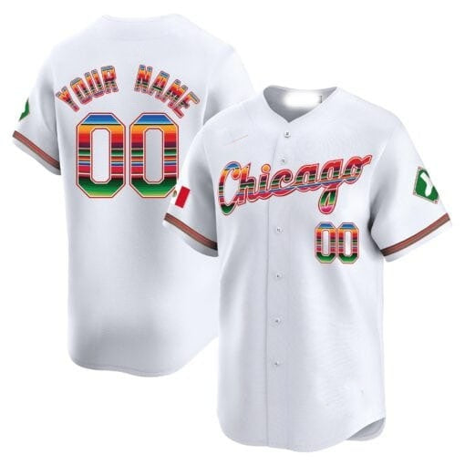 Custom Chicago White Sox Mexico Vapor Premier Limited Jersey V3- All Stitched-White REYNOLDS