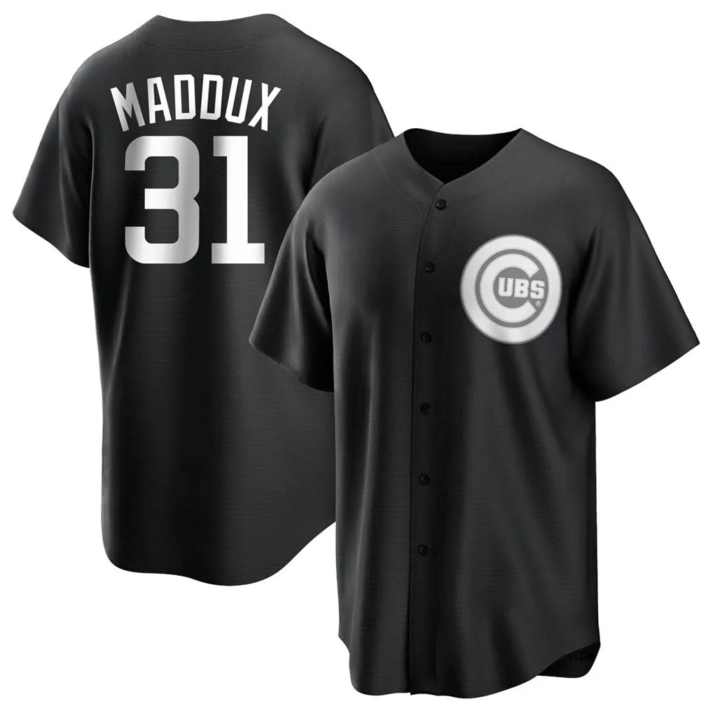 Chicago Cubs #31 Greg Maddux Player Black REYNOLDS Game Stitched Jerseys