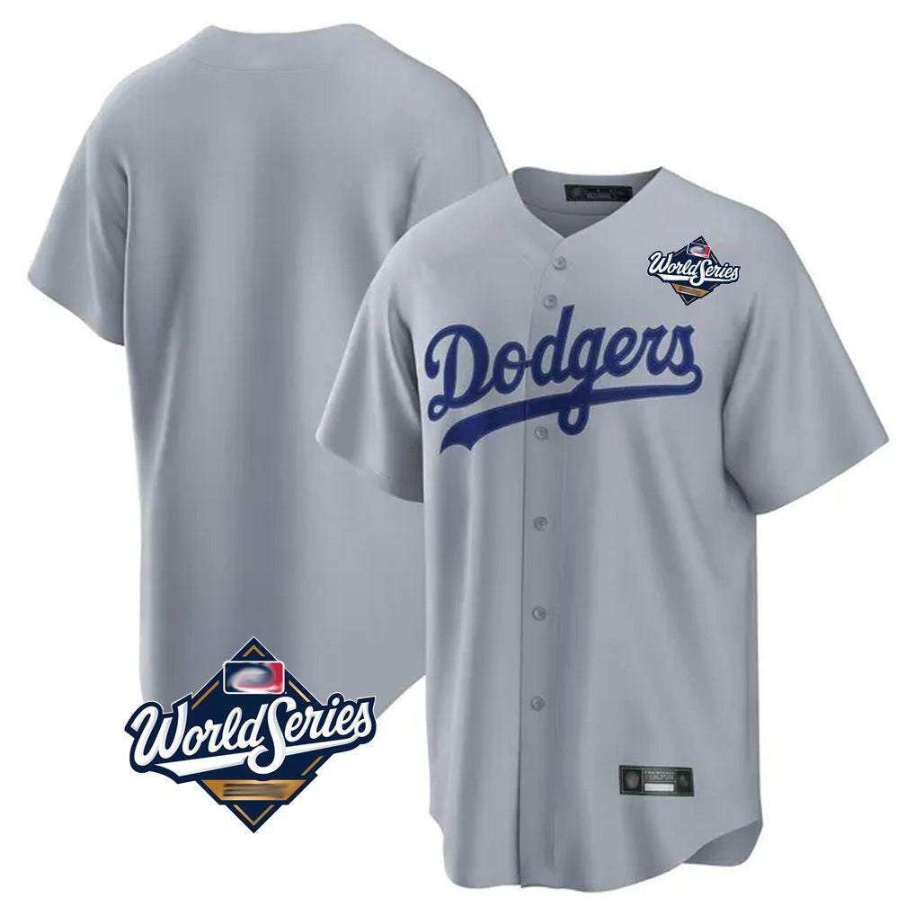 Los Angeles Dodgers Blank Player Gray REYNOLDS Game Home World Series Stitched Jerseys