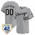 Custom Chicago White Sox 2024 Jackie Robinson Patch Vapor Premier Limited Jersey ¨C Gray REYNOLDS