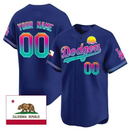 Custom Los Angeles Dodgers 2024 Los Angeles City Style Vapor Premier Limited Jersey ¨C Royal REYNOLDS