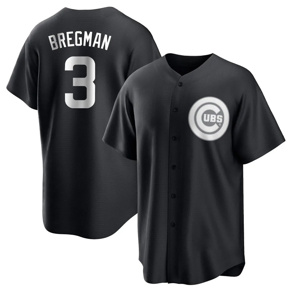 Chicago Cubs #3 Alex Bregman Player Black REYNOLDS Game Stitched Jerseys