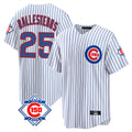 Chicago Cubs #25 Moises Ballesteros Player White REYNOLDS 150th Anniversary Home Game Stitched Jerseys