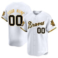 Custom Atlanta Braves Peaches n¡¯ Cream Vapor Premier Limited Jersey ¨C White REYNOLDS