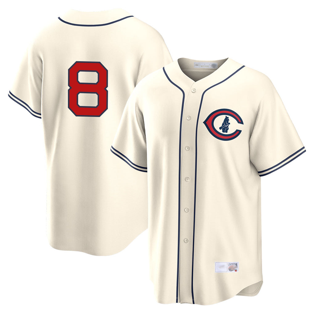 Chicago Cubs #8 Ian Happ Player Cream REYNOLDS Field of Dreams Home Game Stitched Jerseys