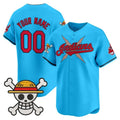 Custom Cleveland Indians x One Piece Light Blue REYNOLDS Vapor Premier Limited Jersey - Stitched