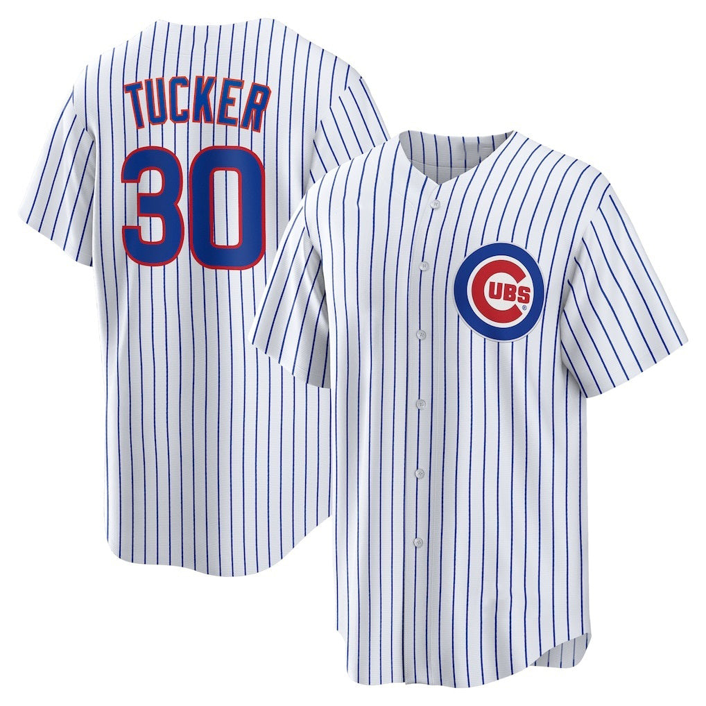 Chicago Cubs #30 Kyle Tucker White REYNOLDS Home Replica Player Jersey