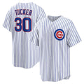 Chicago Cubs #30 Kyle Tucker White REYNOLDS Home Replica Player Jersey
