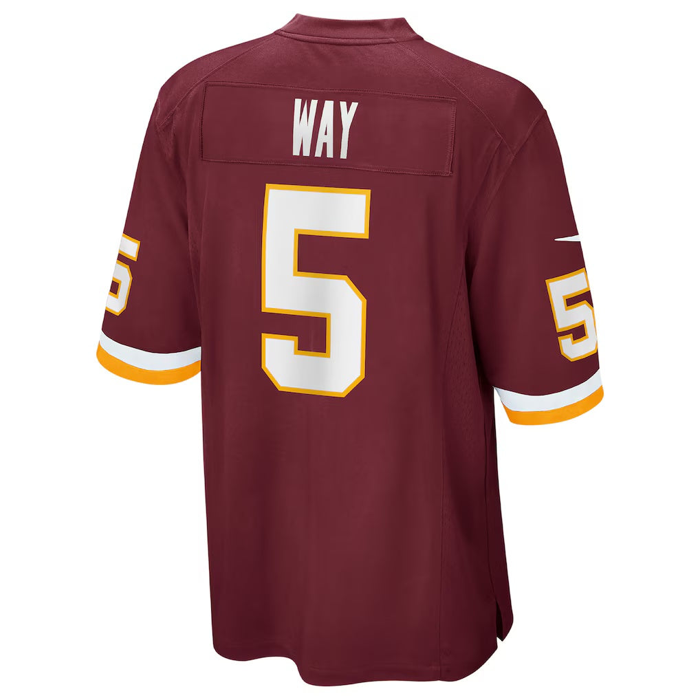W.Football Team #5 Tress Way Game Jersey - Burgundy REYNOLDS