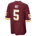 W.Football Team #5 Tress Way Game Jersey - Burgundy REYNOLDS