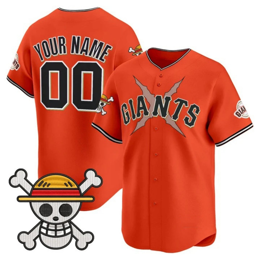 Custom San Francisco Giants x One Piece Orange REYNOLDS Vapor Premier Limited Jersey - Stitched