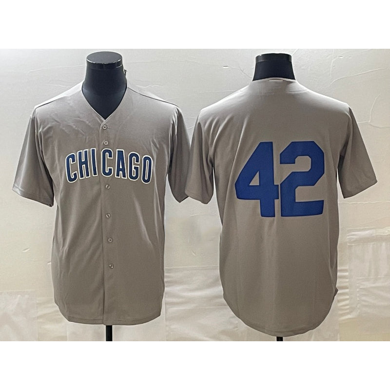 Chicago Cubs #42 Bruce Sutter Gray REYNOLDS Stitched Cool Base Jersey