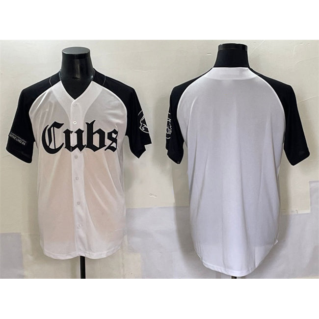 Chicago Cubs Blank White Black REYNOLDS 'Gothic North Side Edition' Vapor Premier Limited Stitched Jersey