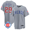 Chicago Cubs #29 Michael Busch Player Gray REYNOLDS 150th Anniversary Home Game Stitched Jerseys