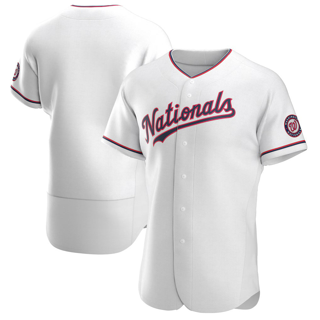 Washington Nationals White REYNOLDS Alternate Authentic Team Jersey