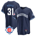 Chicago Cubs #31 Greg Maddux Player Navy REYNOLDS 150th Anniversary City Connect Home Game Stitched Jerseys