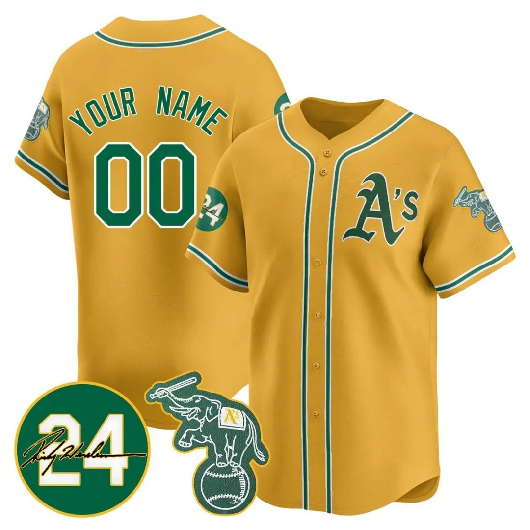 Custom Oakland Athletics Gold REYNOLDS Jersey - Personalized