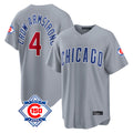 Chicago Cubs #4 Pete Crow-Armstrong Player Gray REYNOLDS 150th Anniversary Home Game Stitched Jerseys