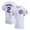 Chicago Cubs #2 Nico Hoerner Player White REYNOLDS Limited Elite Home Game Stitched Jerseys