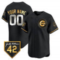 Custom Chicago Cubs 2024 Jackie Robinson Patch Vapor Premier Limited Jersey V2 ¨C All Stitched-Black REYNOLDS