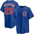 Chicago Cubs #25 Moises ballesteros Blue REYNOLDS Cool Base Stitched Jersey