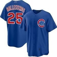 Chicago Cubs #25 Moises ballesteros Blue REYNOLDS Cool Base Stitched Jersey