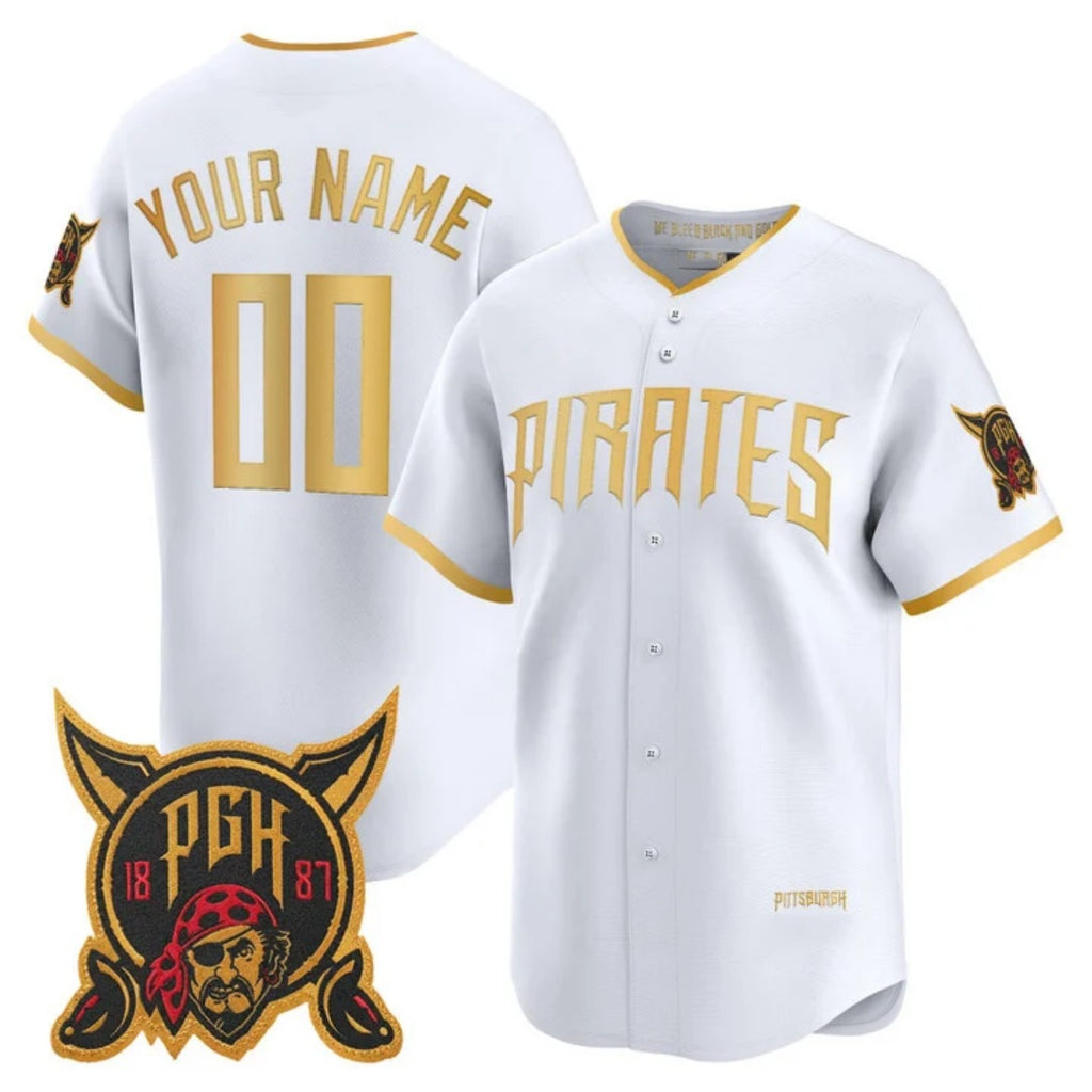 Custom Pittsburgh Pirates White REYNOLDS 2026 City Connect Stadium Stitched Jersey